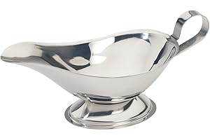 Winco Gravy Boat, 10-Ounce, Stainless Steel, Medium