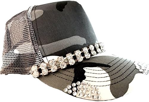 Shop DAYLE Women's Large Crystal Trim Distressed Trucker Hat