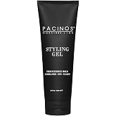Pacinos Styling Gel Medium Shine All Day Hold, Conditions (8 fl oz) | Conditioning hair gel, moisturizes while adding volume and texture, flake-free finish, all hair types, men's styling
