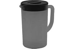 Generic Large Capacity Plastic Pitcher High Temperature Resistant Cold Water Jug for Juice Tea for Refrigerator-2.7L Transpar