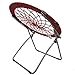 CAMPZIO Bungee Chair Round Bungee Chair Folding Comfortable Lightweight Portable Indoor Outdoor (RED)