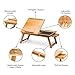 MORVAT Bed Desk for Laptop with Built in Mouse Pad, Adjustable Laptop Tray for Bed, Writing Desk, Lap Desk, Laptop Desk, Tray Table – Tilting Shelf with Magnetic Drawer, 100% Natural Bamboo Woodthumb 1