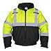 SAS Safety 690-1510 Hi-Viz Class-3 Hooded Bomber Jacket, X-Large, Yellow