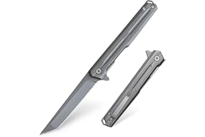 VIFUNCO Pocket Knife for Men, Tanto Folding Knives with Clip, EDC Pocket Knife/Slim Gentleman's Knife with Aluminum Handle, Tactical Knife with Flipper Open & Liner Lock for Outdoor Survival Camping