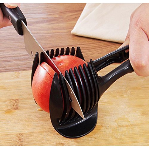 Malltop Kitchen Convenient Tools Handheld Circular Lemon Tomato Slices Fruit Slicer (Green/Black in Random) Home & Kitchen, Kitchen & Dining, Kitchen Utensils & Gadgets, Graters, Peelers & Slicers, Mandolines & Slicers