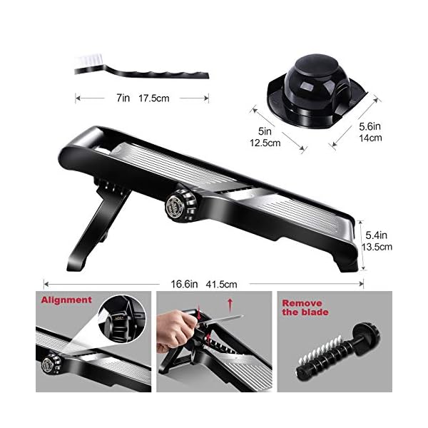 Masthome-Adjustable-Mandoline-Slicer-with-Cut-Proof-Gloves-Stainless-Steel-Food-Julienne-Slicer-for-Fruits-Potato-Tomato-Onion-Cheese-Salads Masthome Mandolin Slicer,3 in 1 Mandoline Vegetable Slicer and Chopper,Adjustable Kitchen Food Julienne Cutter for…