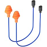 MIPEACE 2pcs Replacement Earbuds Cable for Model#MI04U Work Earbuds Bluetooth Earplug Headphones (Blue &amp; Orange)