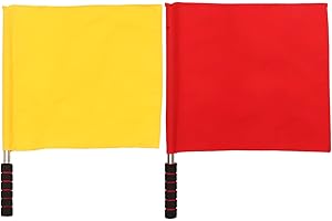 MOBUTOFU Referee Flags: 2pcs Soccer Sports Match Flags Linesman Hand for Soccer Volleyball Basketball Race Car Competition Tr
