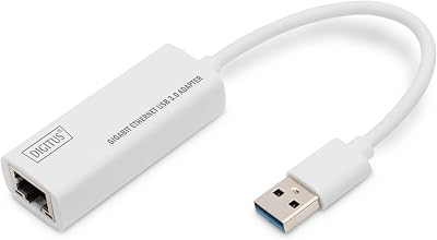 DIGITUS USB 3.0 to Gigabit Ethernet Adapter 1 GBit/s RJ45 LAN Network Converter