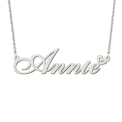 BYBWBL Annie Name Pendant Necklace Silver Color