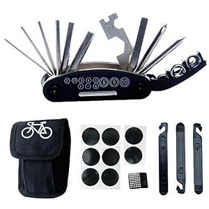 DAWAY Bike Repair Tool Kits – Bicycle Repair Bag & 120 PSI Bike Pump or Saddle Bag Set, with 16 in 1 Bicycle Multitool…