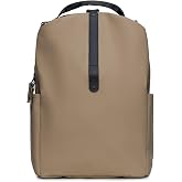 RAINS Clip Front Backpack - Waterproof Slim Travel Laptop Bag, 5.5 Gallon | Everyday commuter backpack with hidden front compartment, 16 in laptop sleeve, chest strap and side pockets for bottles