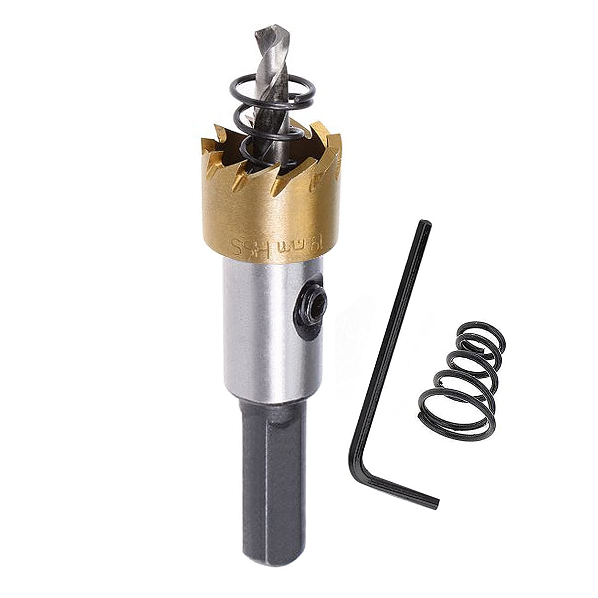 SagaSave 19MM Carbide High Speed Steel Drill Bits Hole Cutter, Heavy Duty Titanium-Plated Hole Saw for Stailess Steel, Metal, 0.75inch 1PCS — image 1