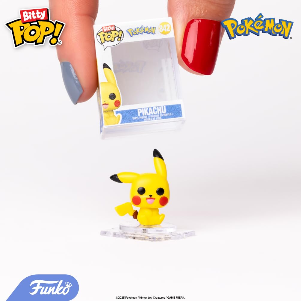 Funko Pop! Bitty: Pokemon - Squirtle, Eevee, Growlithe, and Psyduck - 0.9 Inch (2.2 Cm) Collectable - Stackable Display Shelf Included - Gift Idea - Party Bags Stocking