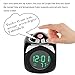 Konesky Projection Alarm Clock, LED Desk Clock with Digital LCD Voice Talking Function, Alarm,Snooze,Temperature,Time(12H/24H) Display (Black)