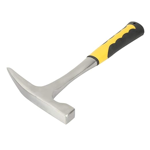 Duckbill Hammer, Rubber Handle Wear Resistance Geological Hammer, High Carbon Steel Durable
