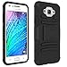 J7 Case, LK Heavy Duty Shock Absorption Black Armor Holster Defender Full Body Protective Hybrid Case Cover with Belt Clip for Samsung Galaxy J7 2015