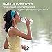 Aquasana AQ-6006-RED 18-Ounce Glass Water Bottle with Silicone Sleeve, Red