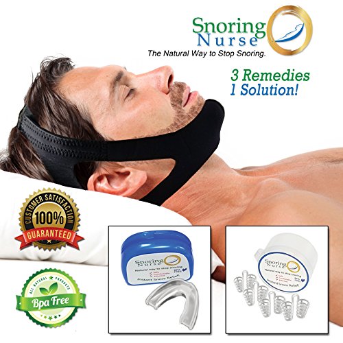image for Snoring Nurse Anti-Snoring Devices – 3 in 1, with Chin-Strap, Mouthp