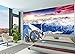 Large Photo Wallpaper – Alps Panorama – Picture Decoration Winter Wonderland Sunset Snow Landscape Nature Mountains Glacier Ground Image Decor (132.3x93.7in - 336x238cm)