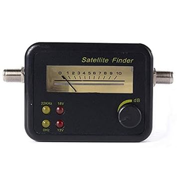 ERH INDIA Satellite Signal Finder Db Meter for Full,Hd Dish T.V Network Setting with Two Rg6 Compression connectors