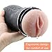 Male Masturbator Cup Sex Toy with Removable Vibration Bullet, HOLYVO Realistic Silicone Luxury Pocket Pussy Stroker with Controllable Tantalizing Porn Star Moaning Feature for Life Like Experience