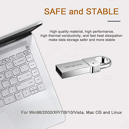 FUDOSAN USB Flash Drive 256GB Memory Stick Compact Pendrive Metal Thumb Drive for Computers