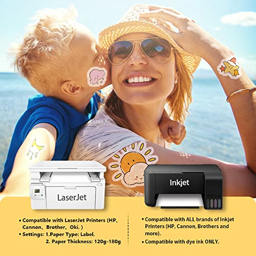 TransOurDream Printable Temporary Tattoo Transfer Paper for Inkjet