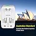 Travel Adapter, AC Adapter with USB Wall Charger, International Universal Power Converter Plug, All in One Outlet Converter Charger US to Europe Argentina Australia UK etc New