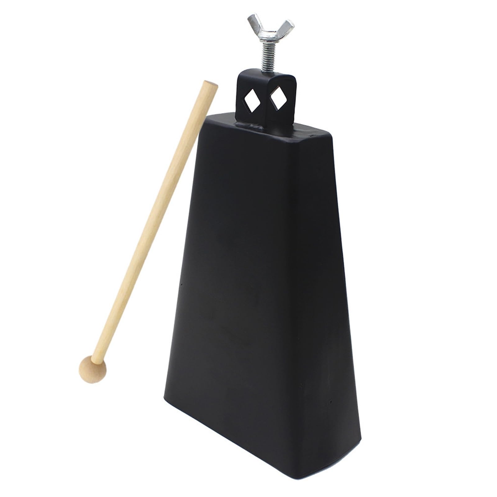 MuzcYM 8 inch Metal Steel Cow Bell, Cow Bell Instrument Noise Makers Cowbell with Stick, Hand Percussion Cow Bells for Drumset Kit Percussion Sporting Events Wedding Party