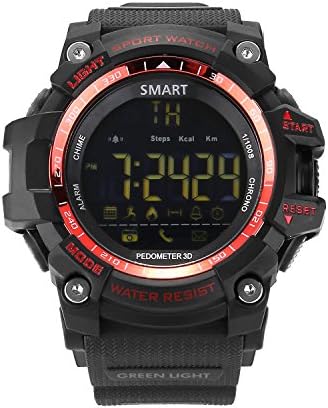 AOKII Outdoor Waterproof IP67 Bluetooth Sport Smart Watch with Android and IOS Smartphones (Blue) (Red)