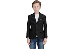 YAVAKOOR Boys' Blazer Suit Jacket Formal Sport Coats Solid Color Tuxedo Blazers for Boy Dinner Party Or Prom