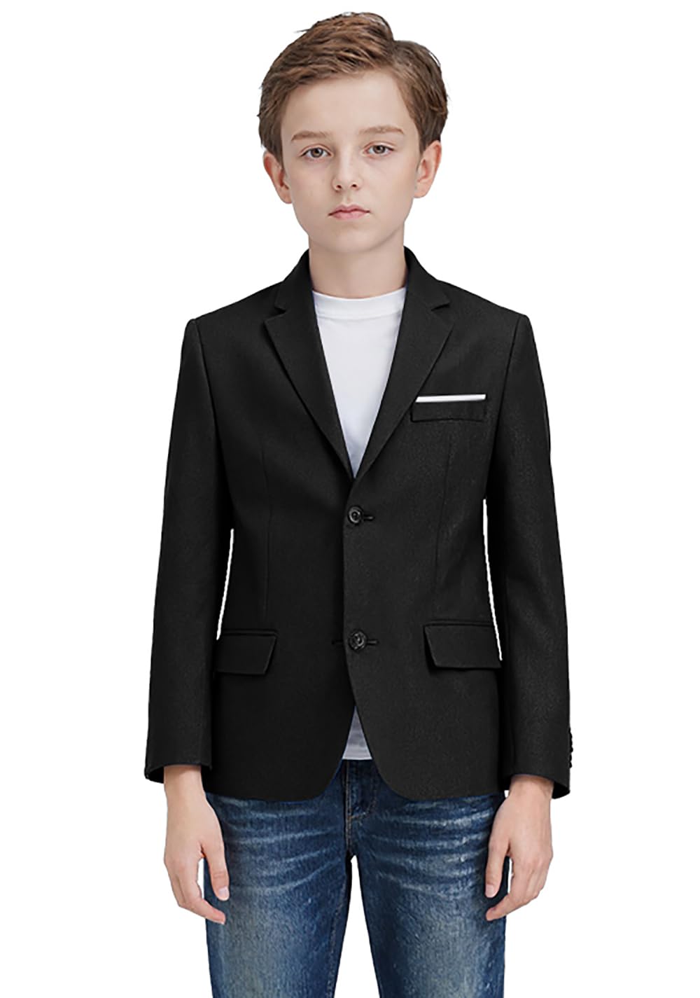 Photo 1 of Boys' Golden Age Slim Fit Blazer Jacket with Brass Buttons Presented Black 14 NOT IN ORIGINAL PKG
