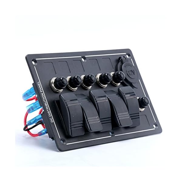 Amarine-made-5-Gang-Aluminium-LED-Rocker-CIG-Socket-Circuit-Breaker-Waterproof-Marineboatrv-Switch-Panel Amarine-made-5-Gang-Aluminium-LED-Rocker-CIG-Socket-Circuit-Breaker-Waterproof-Marineboatrv-Switch-Panel