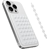 HZZADZXW Silicone Suction Phone Case Mount, Universal Hands-Free Phone Holder Compatible with iPhone &amp; Android, Selfie &amp; TikTok Video Accessory, Fun Fidget Gift &ndash; White