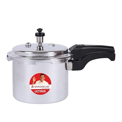 Wonderchef Outer Lid Aluminium Ultima Pressure Cooker, 3 litres, Silver