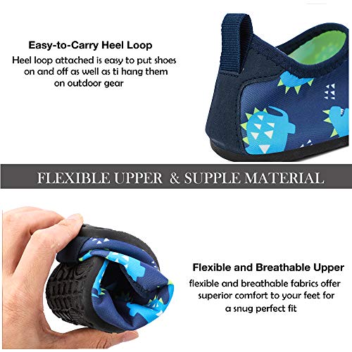 image for hiitave Kids Water Shoes Non-Slip Quick Dry Barefoot Beach Aqua Swim P