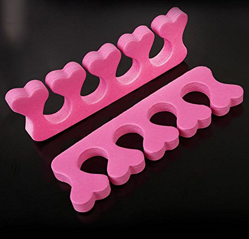 Hosaire 4 Pair Toe Separators, Soft Foam Finger Toe Spacers, Great Toe Cushions, Apply Nail Polish During Pedicure Manicure