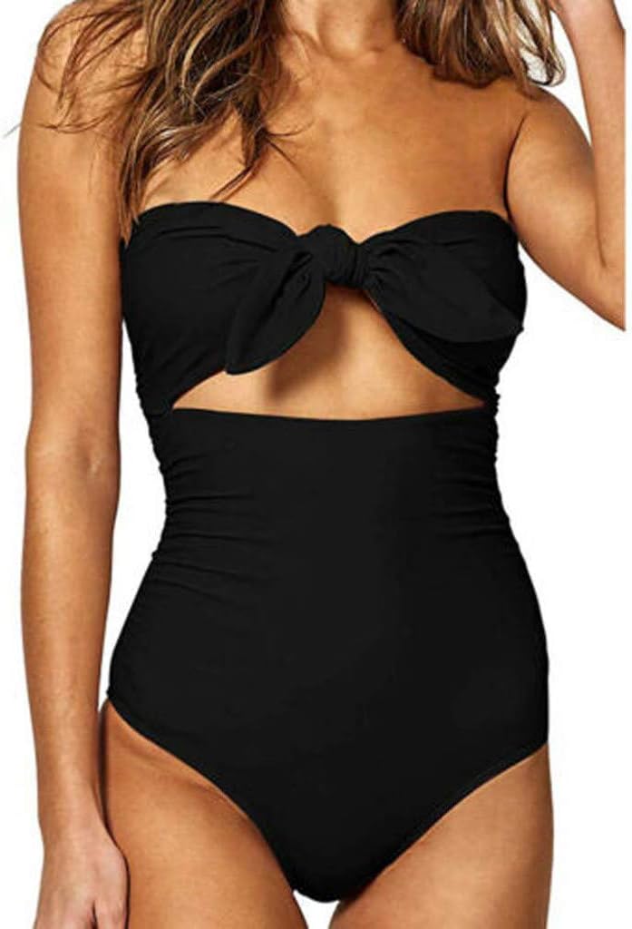 NOMUSING Women's High Waist One Piece Bathing Suits Swimwear Push Up Tankini Sets Plus Size Beachwear Swimsuit Bikini