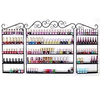 Heaven Tvcz Wall Black Nail Polish Shelf Hot Rack Mount Stand Organizer up to 200 Bottles Metal Display