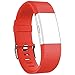 iGK For Fitbit Charge 2 Bands, Adjustable Replacement Bands with Metal Clasp for Fitbit Charge 2 Wristbands Classic Edition Red Large