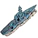 SLSON Aquarium Decorations Shipwreck,Fish Tank Battleship Ornament Eco-Friendly Resin Warship Boat Decor,9 inch L x 4.3 inch Heightthumb 1
