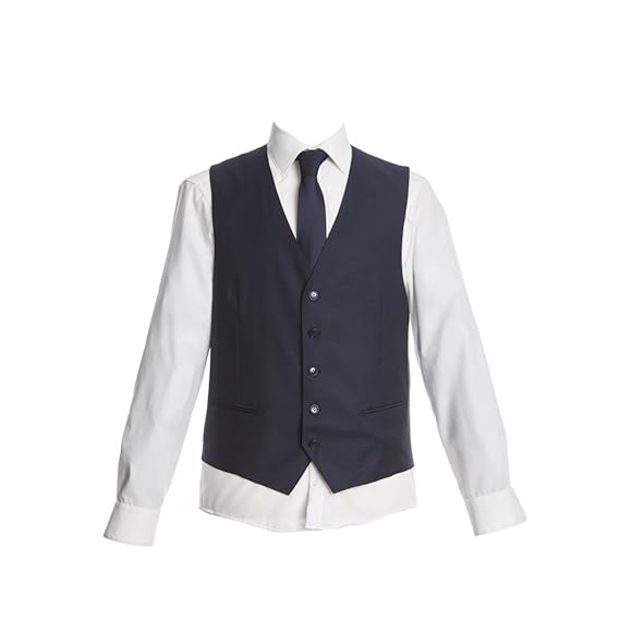 Barutti Weste Terzo AMF Dunkelblau feinste Struktur Tailored Fit taillierter Schnitt 100% Pure Wool Schurwolle Super 120S