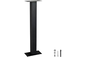 BTRAM Heavy Duty Mailbox Post, 43" Surface Mounting Post for Use with Mailbox (Black)