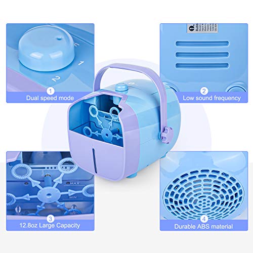 KINDIARY Bubble Machine, Automatic Bubble Blower, Portable Bubble Maker