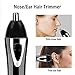 Hair Removal for Women Waterproof Facial Hair Removal Painless Nose Hair Trimmer with Rechargeable USB Cable (Black)