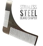 Guybar Beard Shaper - Grooming Template and Comb to Create Perfect Curves and Lines for Your Beard, Goatee and Neck - By Guybar