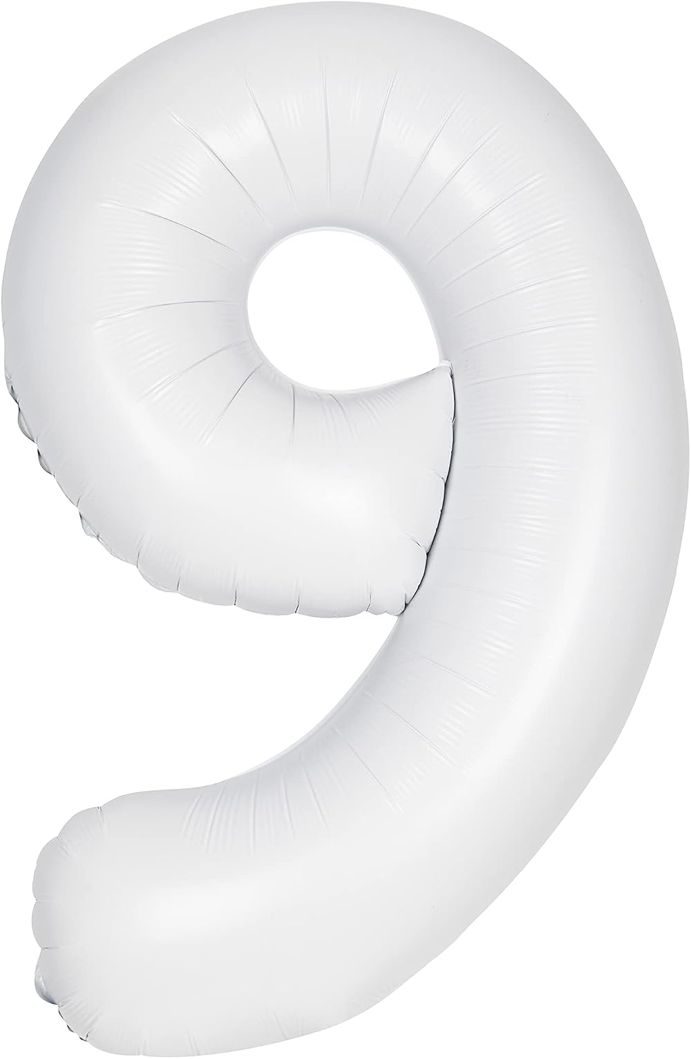 Unique Giant Foil Number 9 Balloon 86 cm Matte White