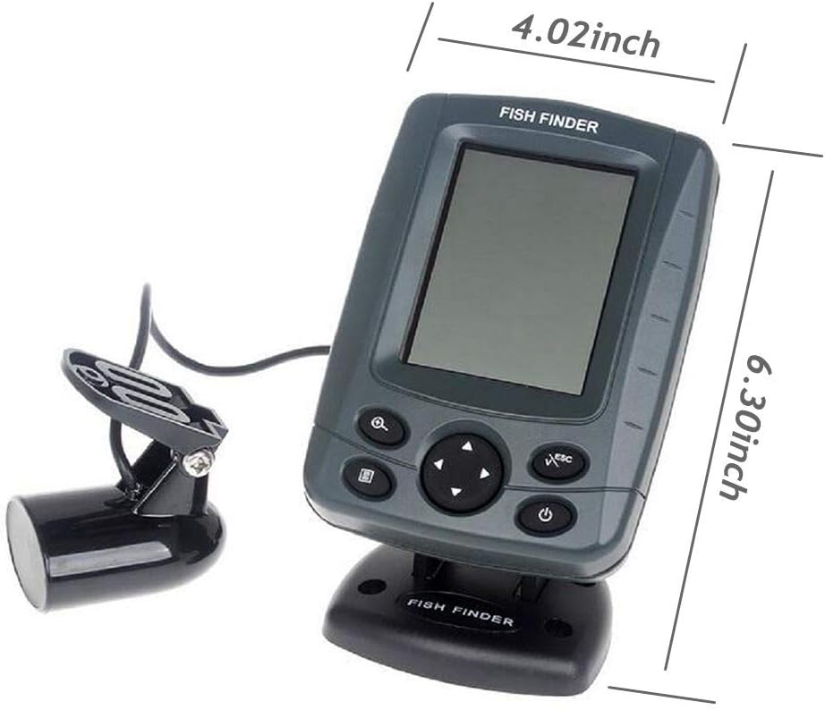 JOYWEE FF688C 3.5" Phiradar Color LCD Boat Fish Finder 200KHz/83KHz Dual Sonar Frequency 300M Detection Muti-Language Auto Zoom: GPS & Navigation