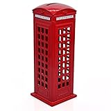 Cafurty Coin Bank, Metal Britain London Street Red Telephone Booth Piggy Bank Money Box for Decoration or Gift - 7